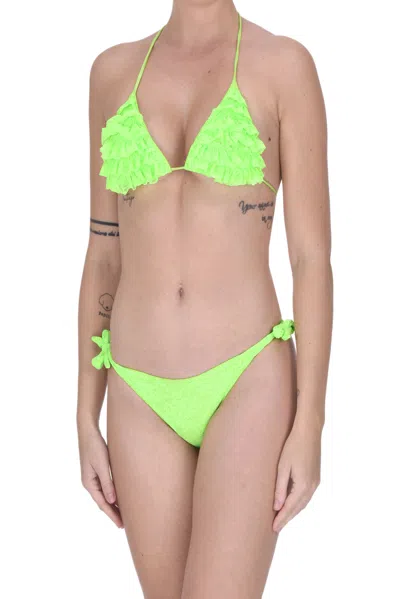 Poisson D'amour Lace Triangle Bikini In Light Green