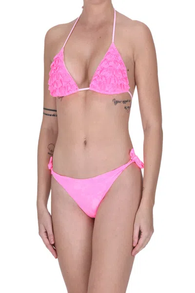 Poisson D'amour Lace Triangle Bikini In Pink