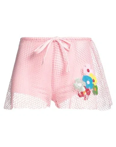 Poisson D'amour Woman Shorts & Bermuda Shorts Pink Size S Viscose, Polyamide, Polyester, Elastane