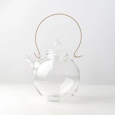 Poj Studio Maru Glass Teapot In White