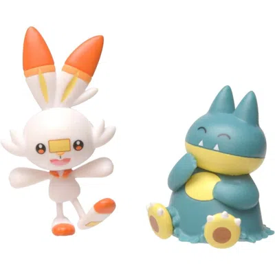 Pokémon Battle Figures Munchlax + Scorbunny White In Multi