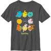 Pokémon Boy's Pokemon Character Circles  Graphic T-shirt In Black