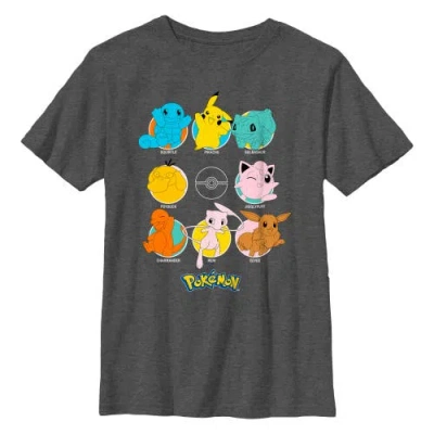 Pokémon Kids' Boy's Pokemon Character Circles  Graphic T-shirt In Gray