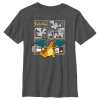 Pokémon Boy's Pokemon Charizard Info Grid  Graphic T-shirt In Gray