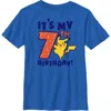 Pokémon Boy's Pokemon It's My 7th Birthday Pikachu  Graphic T-shirt In Blue