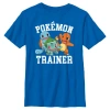 Pokémon Boy's Pokemon Trainer Characters  Graphic T-shirt In Blue