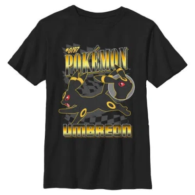 Pokémon Kids' Boy's Pokemon Umbreon 0197 Retro Check Graphic T-shirt In Black