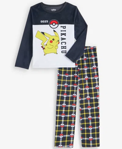 Pokémon Kids' Boys' 4-20 Pikachu Long-sleeve Fleece Top And Pants, 2-piece Set In Multi