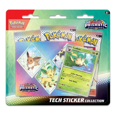 Pokémon Pokemon Card Eng. 2025 Pokemon Sv: Prismatic Evolutions Tech Sticker Collection Box 'leafcon' In Gold