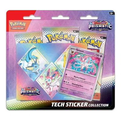 Pokémon Pokemon Card Eng. 2025 Pokemon Sv: Prismatic Evolutions Tech Sticker Collection Box 'sylveon' In Pink