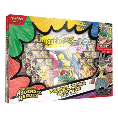 Pokémon Pokemon Card Eng. 2026 Pokemon Me: Ascended Heroes Premium Poster Collection Box 'mega Lucario' In Multi-color