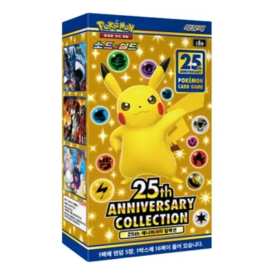 Pokémon Pokemon Card Kr Sword & Shield Expansion Pack 25th Anniversary Collection Box (16 Packs) In Multi