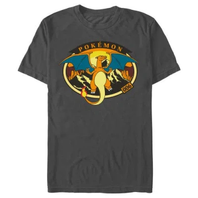 Pokémon Pokemon Charizard 006 Graphic T-shirt In Gray