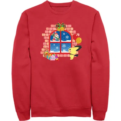 Pokémon Pokemon Christmas Window  Sweatshirt In Red