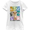 Pokémon Girl's Pokemon All About Eevee Eeveeloution  Graphic T-shirt In White