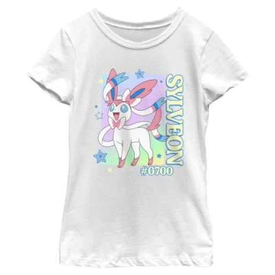 Pokémon Kids' Girl's Pokemon Colorful Sylveon Stars  Graphic T-shirt In White