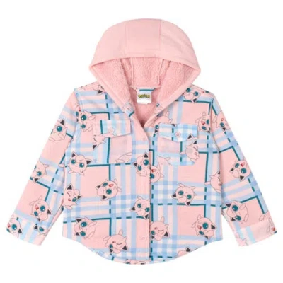 Pokémon Kids' Pokemon Jigglypuff Hooded Shacket In Pink