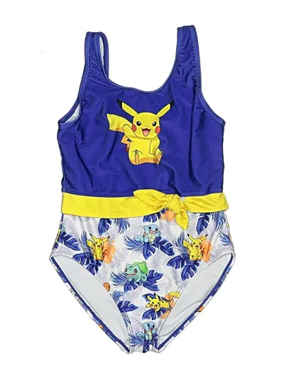 Pre-owned Pokémon Kids' One Piece Swimsuit In Blue