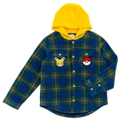 Pokémon Kids' Pokemon Pikachu Hooded Fleece Shacket In Multi