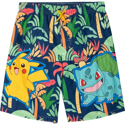 Pokémon Kids' Pokemon Swimwear Bathing Suit Swim Trunks Upf 50+ In Multi