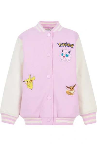 Pokémon Kids' Pokemon Varsity Bomber Jacket In White