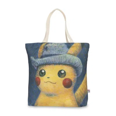 Pre-owned Pokémon Center X Van Gogh Museum: Pikachu Inspired By Selfportrait With Grey Felt Hat Canvas Tote
