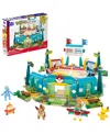 Pokémon Mega Training Stadium Building Toy Kit With 5 Action Figures, 1101 Pieces In Mutli Color
