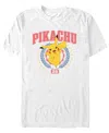 Pokémon Men's Pikachu Collegiate Short Sleeve T-shirt In White