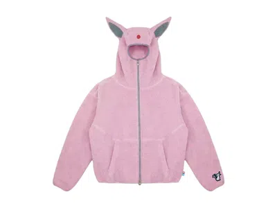 Pre-owned Pokémon X Vandy The Espeon Fleece Jacket In Pink