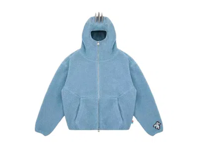 Pre-owned Pokémon X Vandy The Pink Machop Fleece Jacket In Blue