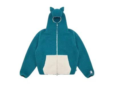 Pre-owned Pokémon X Vandy The Pink Snorlax Fleece Jacket In Blue