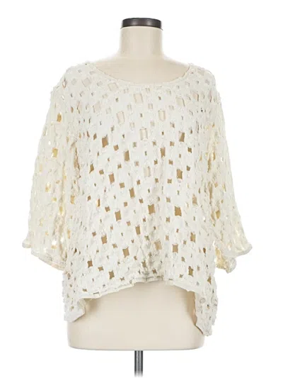 Pre-owned Pol 3/4 Sleeve Blouse In Ivory