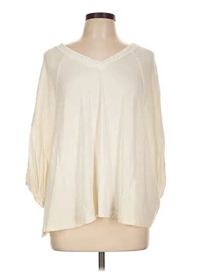 Pre-owned Pol 3/4 Sleeve Blouse In Ivory