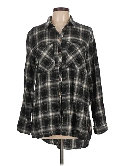 Pre-owned Pol 3/4 Sleeve Button Down Shirt In Black