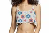 Pol Adeline Boho Crochet Top In Red/white/blue In Multi