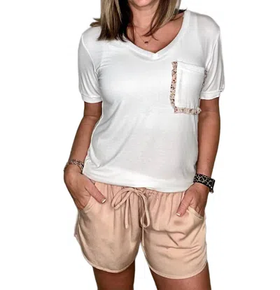 Pol Bailey Detailed Pocket Top In White