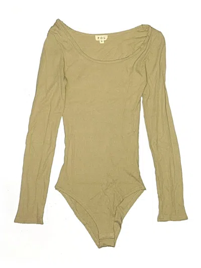 Pre-owned Pol Bodysuit In Tan
