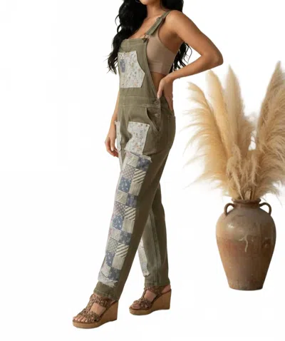 Pol Boho Overalls In Mint Green