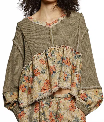 Pol Bren Sweater In Mugwort Green In Multi