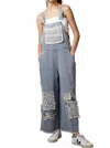 Pol Callie Ray Relaxed Fit Overalls In Blue In Blue