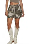 Pol Camo Mini Skirt In Olive In Green
