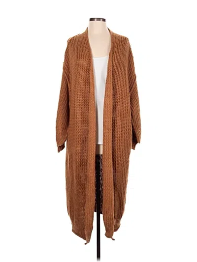 Pre-owned Pol Cardigan Sweater In Brown