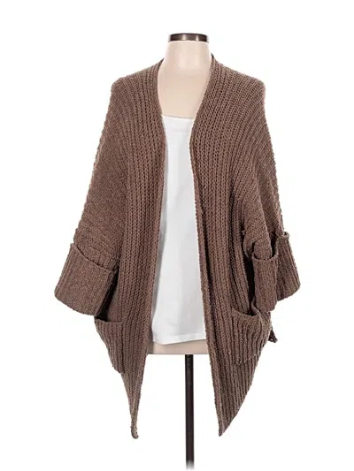 Pre-owned Pol Cardigan Sweater In Brown