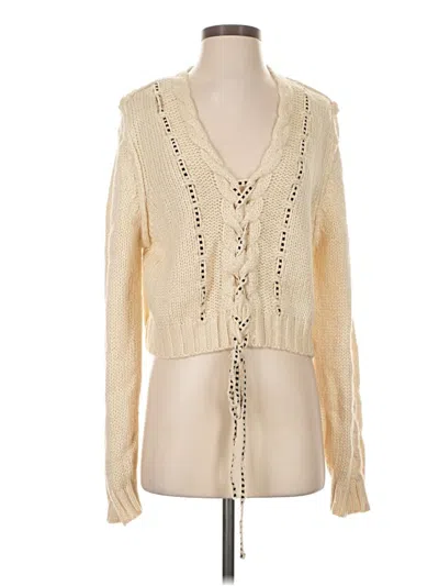 Pre-owned Pol Cardigan Sweater In Ivory
