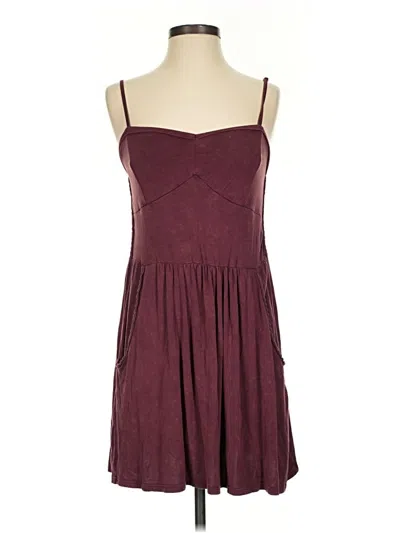 Pre-owned Pol Casual Dress In Burgundy