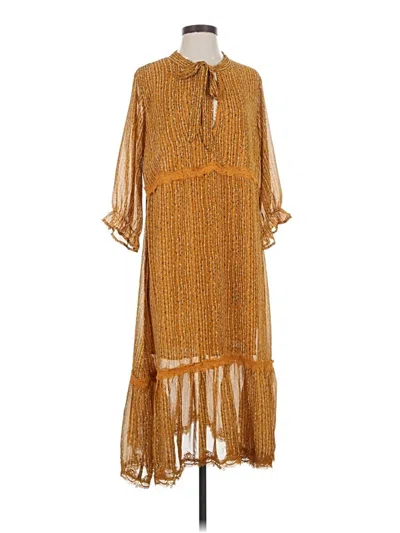 Pre-owned Pol Casual Dress In Gold