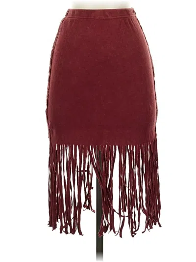Pre-owned Pol Casual Skirt In Burgundy