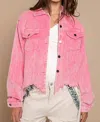 Pol Twill Jacket In Olive In Pink