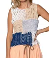 Pol Colorlock Sweater Tank In White In White