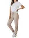 Pol Cozy Textured Jogger Pants In Beige In Neutral